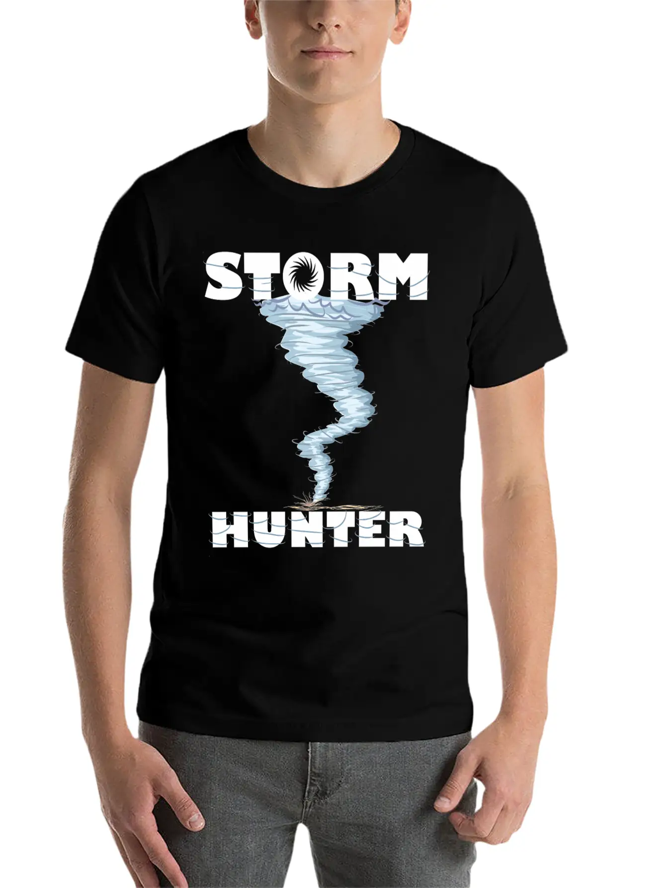 Weather Tornado Whirlwind Storm Hunter Cool Design Unisex Casual T-Shirt – Clean Design For Daily Comfort