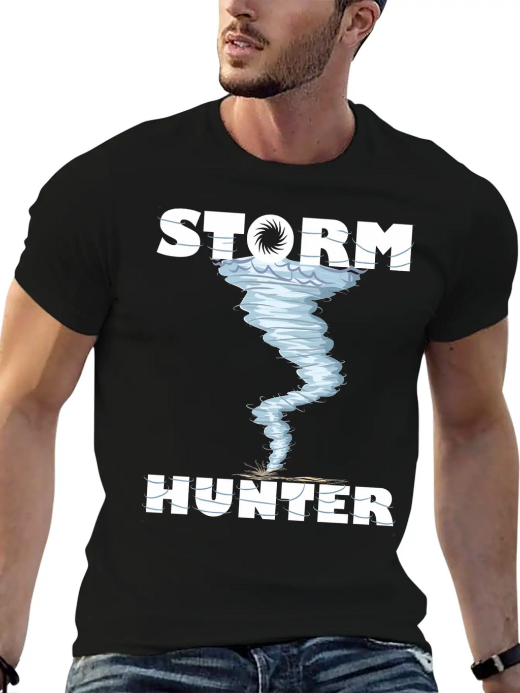 Weather Tornado Whirlwind Storm Hunter Cool Design Unisex Casual T-Shirt – Clean Design For Daily Comfort