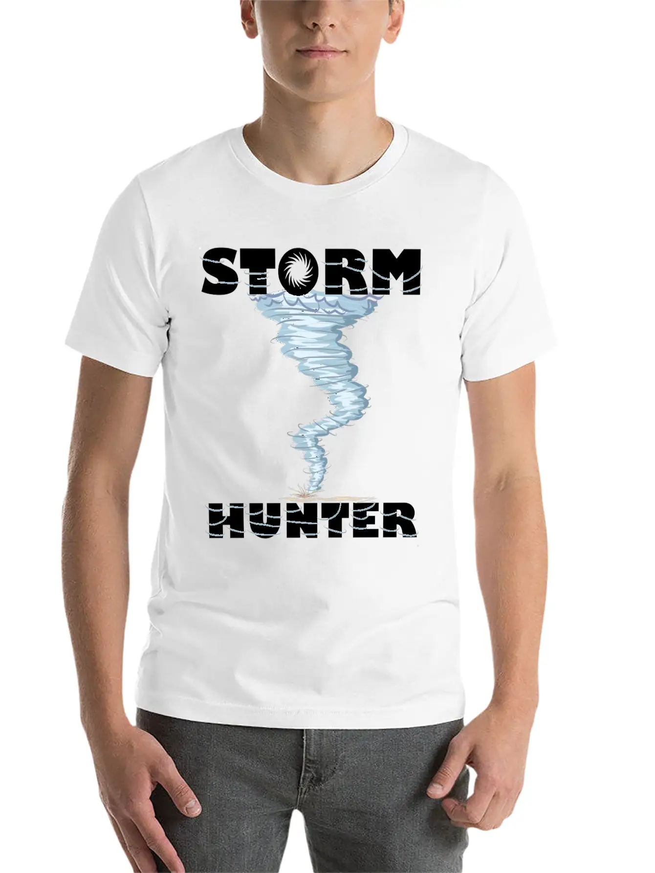 Weather Tornado Whirlwind Storm Hunter Cool Design Unisex Casual T-Shirt – Clean Design For Daily Comfort
