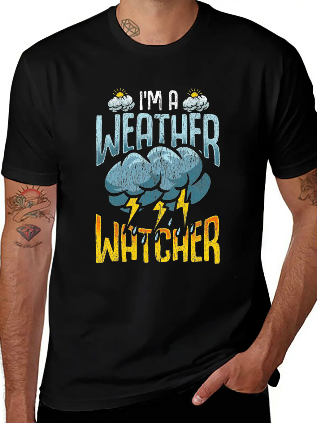Weather Watcher Humor Funny Meteorology Profession Casual Graphic T-Shirt – Simple And Comfortable Daily Wear