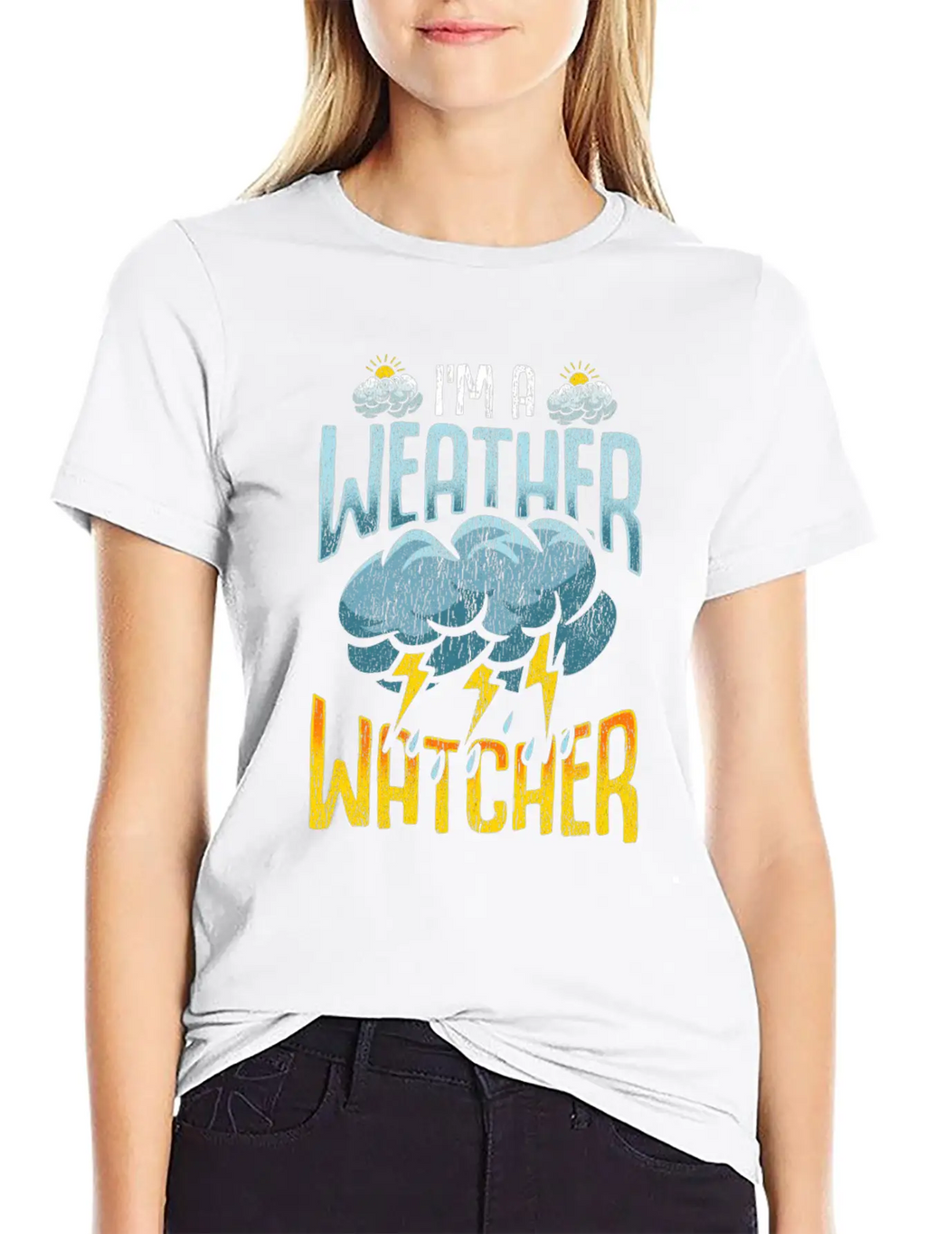 Weather Watcher Humor Funny Meteorology Profession Casual Graphic T-Shirt – Simple And Comfortable Daily Wear