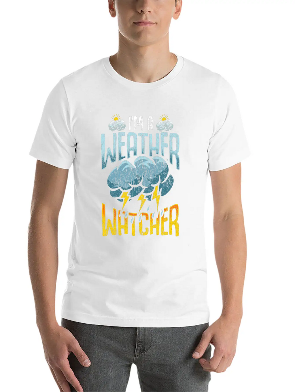 Weather Watcher Humor Funny Meteorology Profession Casual Graphic T-Shirt – Simple And Comfortable Daily Wear
