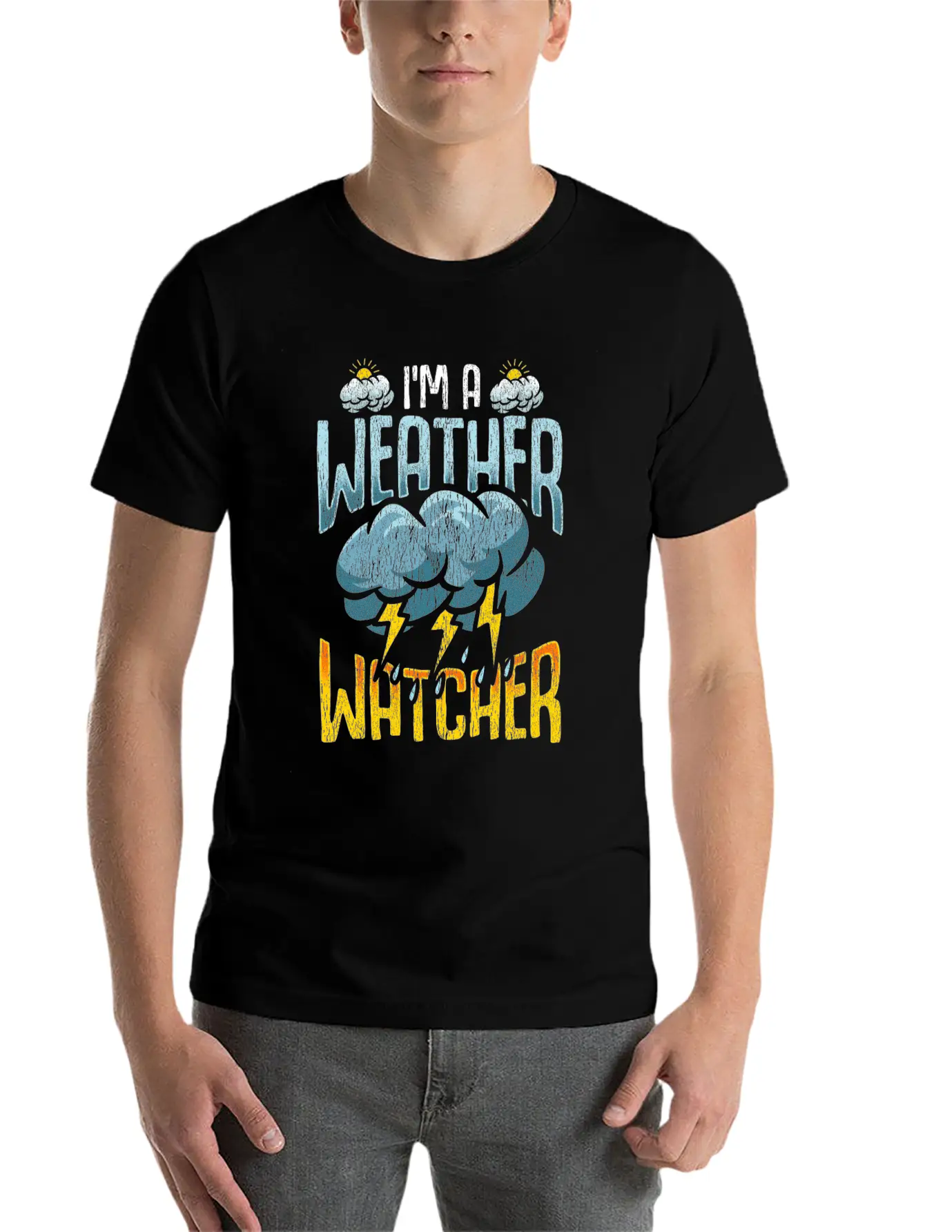Weather Watcher Humor Funny Meteorology Profession Casual Graphic T-Shirt – Simple And Comfortable Daily Wear