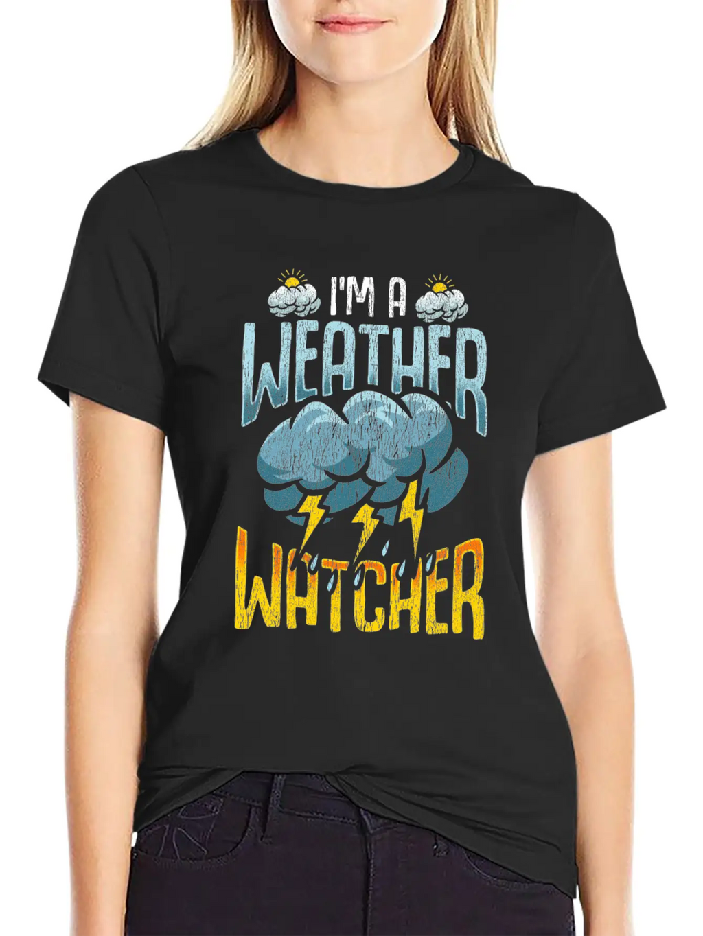 Weather Watcher Humor Funny Meteorology Profession Casual Graphic T-Shirt – Simple And Comfortable Daily Wear