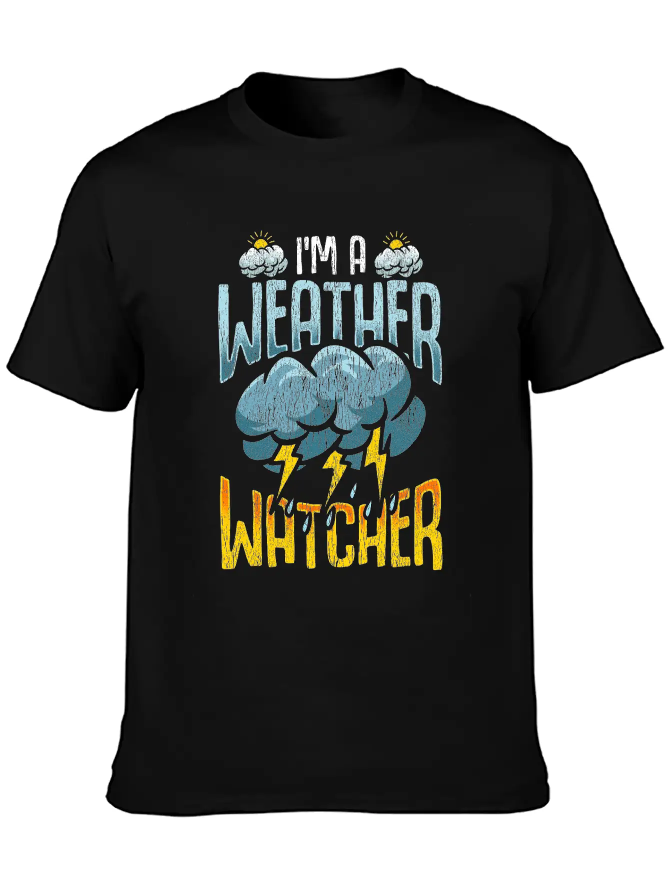 Weather Watcher Humor Funny Meteorology Profession Casual Graphic T-Shirt – Simple And Comfortable Daily Wear
