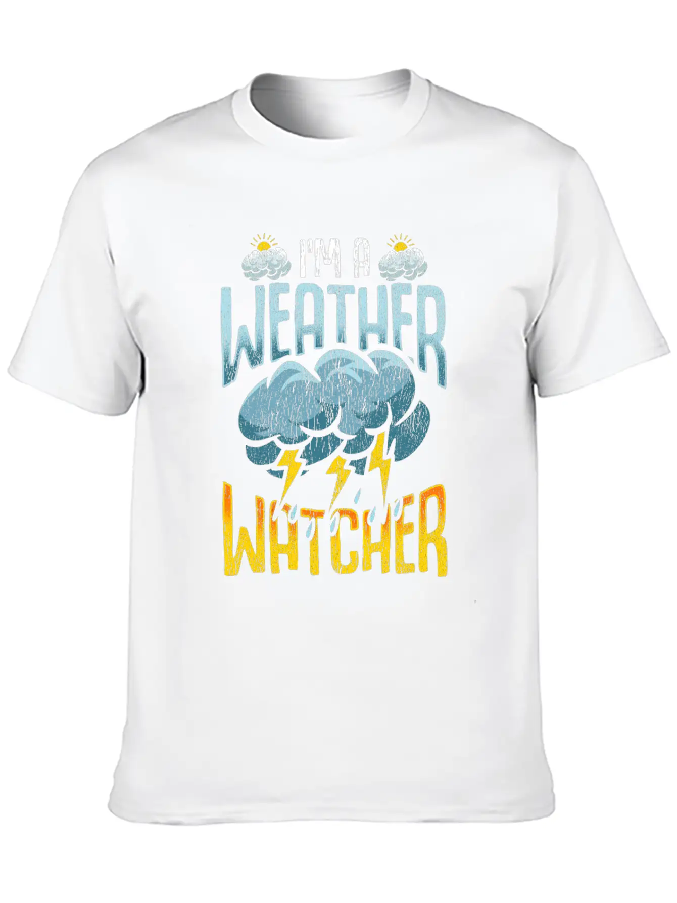 Weather Watcher Humor Funny Meteorology Profession Casual Graphic T-Shirt – Simple And Comfortable Daily Wear