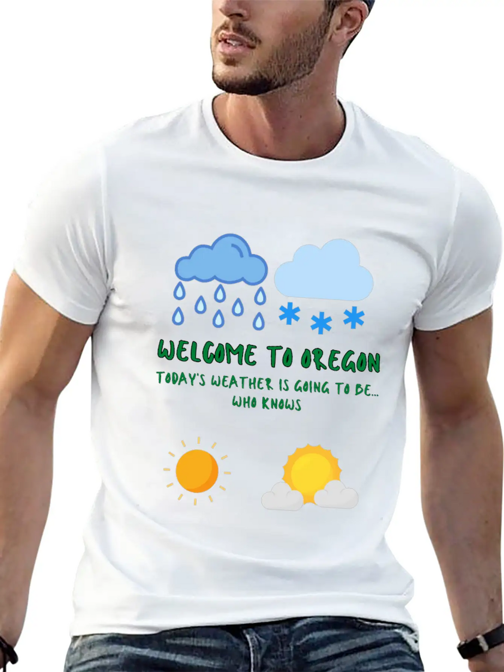 Welcome To Oregon Unisex Casual T-Shirt – Clean Design For Daily Comfort