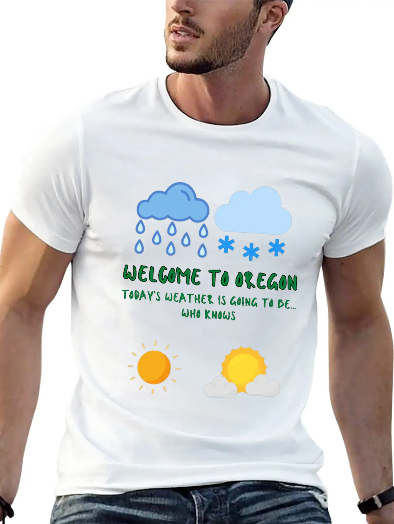 Welcome To Oregon Unisex Casual T-Shirt – Clean Design For Daily Comfort