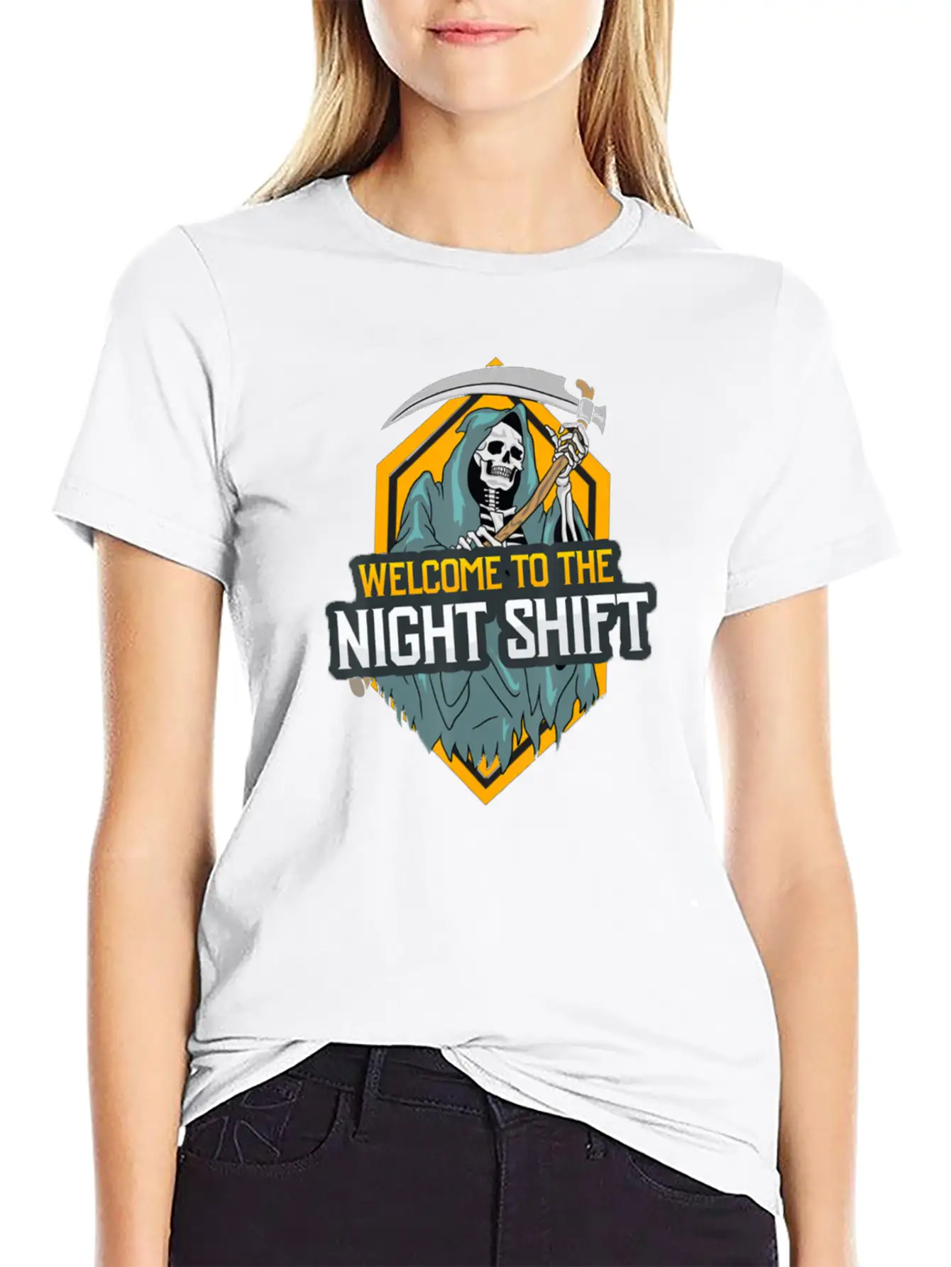 Welcome To The Night Shift Unisex Short Sleeve Soft Cotton T-Shirt – Casual Everyday Wear