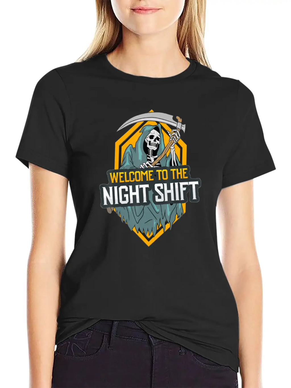 Welcome To The Night Shift Unisex Short Sleeve Soft Cotton T-Shirt – Casual Everyday Wear