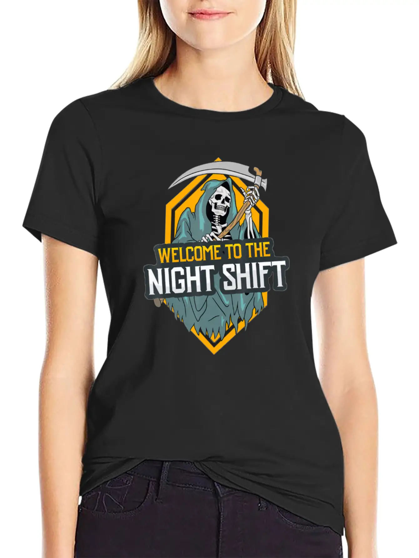 Welcome To The Night Shift Unisex Short Sleeve Soft Cotton T-Shirt – Casual Everyday Wear