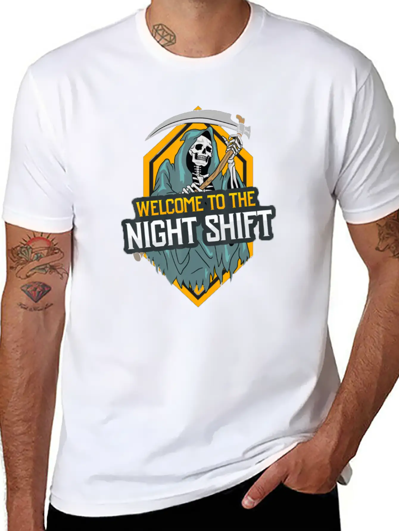Welcome To The Night Shift Unisex Short Sleeve Soft Cotton T-Shirt – Casual Everyday Wear