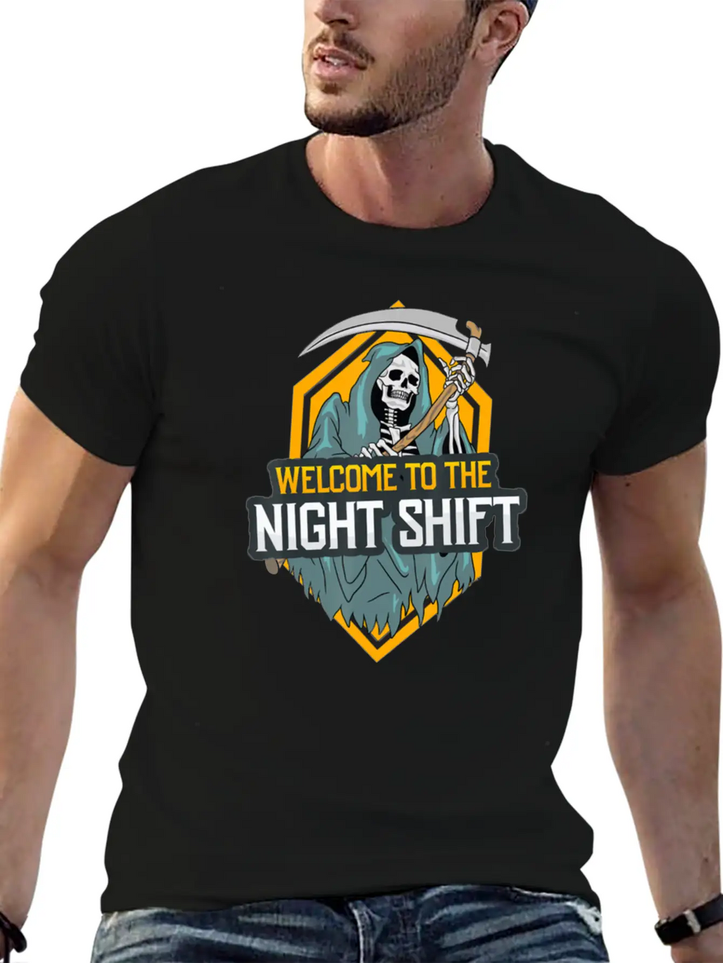 Welcome To The Night Shift Unisex Short Sleeve Soft Cotton T-Shirt – Casual Everyday Wear