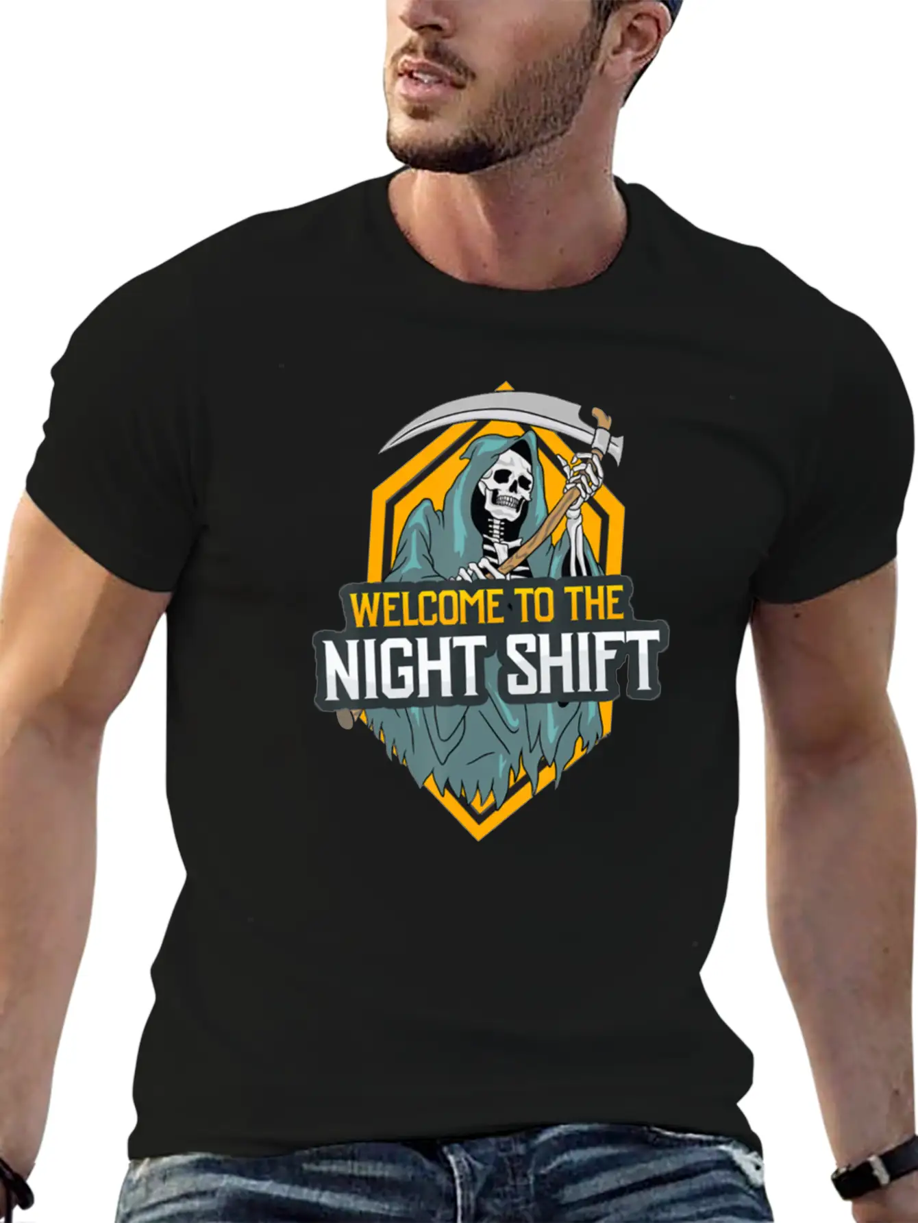 Welcome To The Night Shift Unisex Short Sleeve Soft Cotton T-Shirt – Casual Everyday Wear