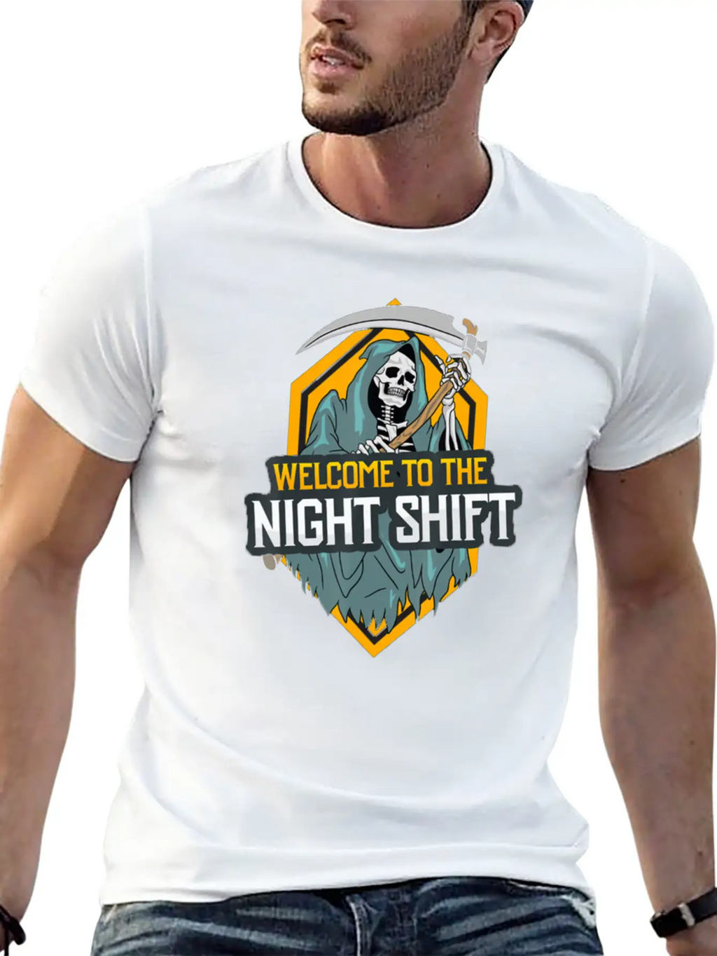 Welcome To The Night Shift Unisex Short Sleeve Soft Cotton T-Shirt – Casual Everyday Wear