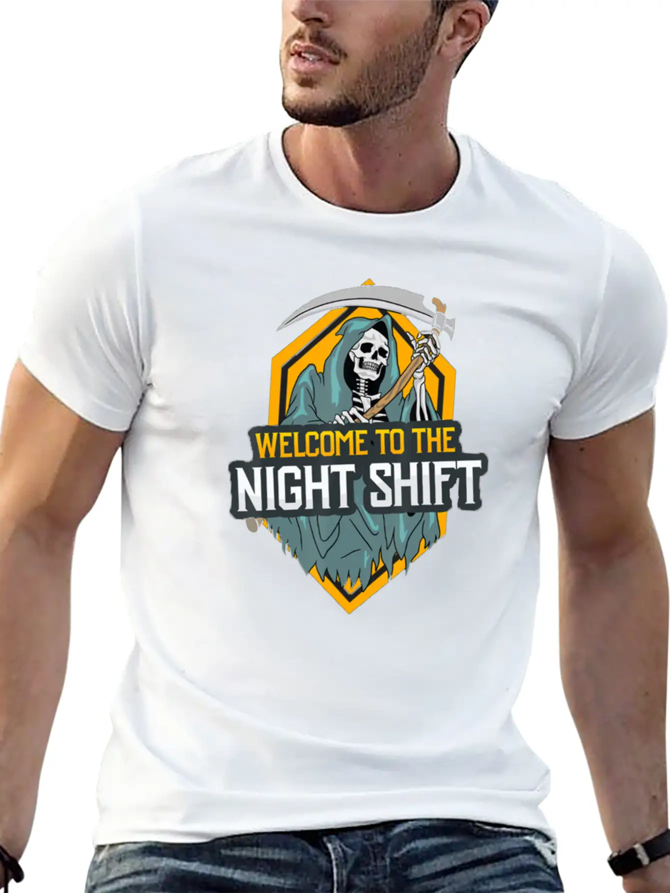 Welcome To The Night Shift Unisex Short Sleeve Soft Cotton T-Shirt – Casual Everyday Wear