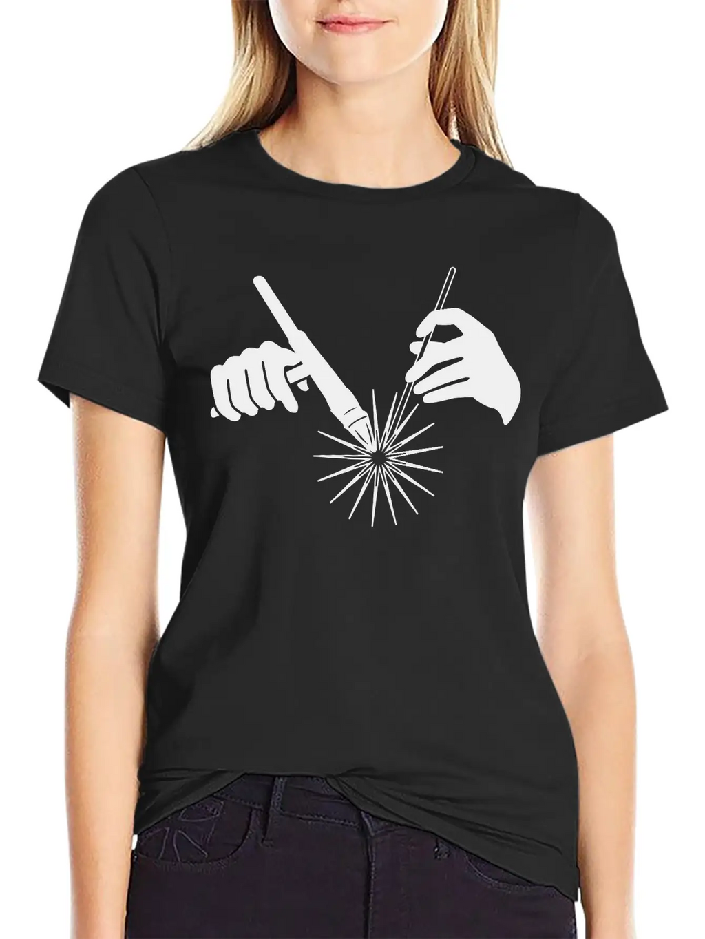 Welder Hands Welding Metal Essential Cotton Tee For Daily Outfits – Unisex Style