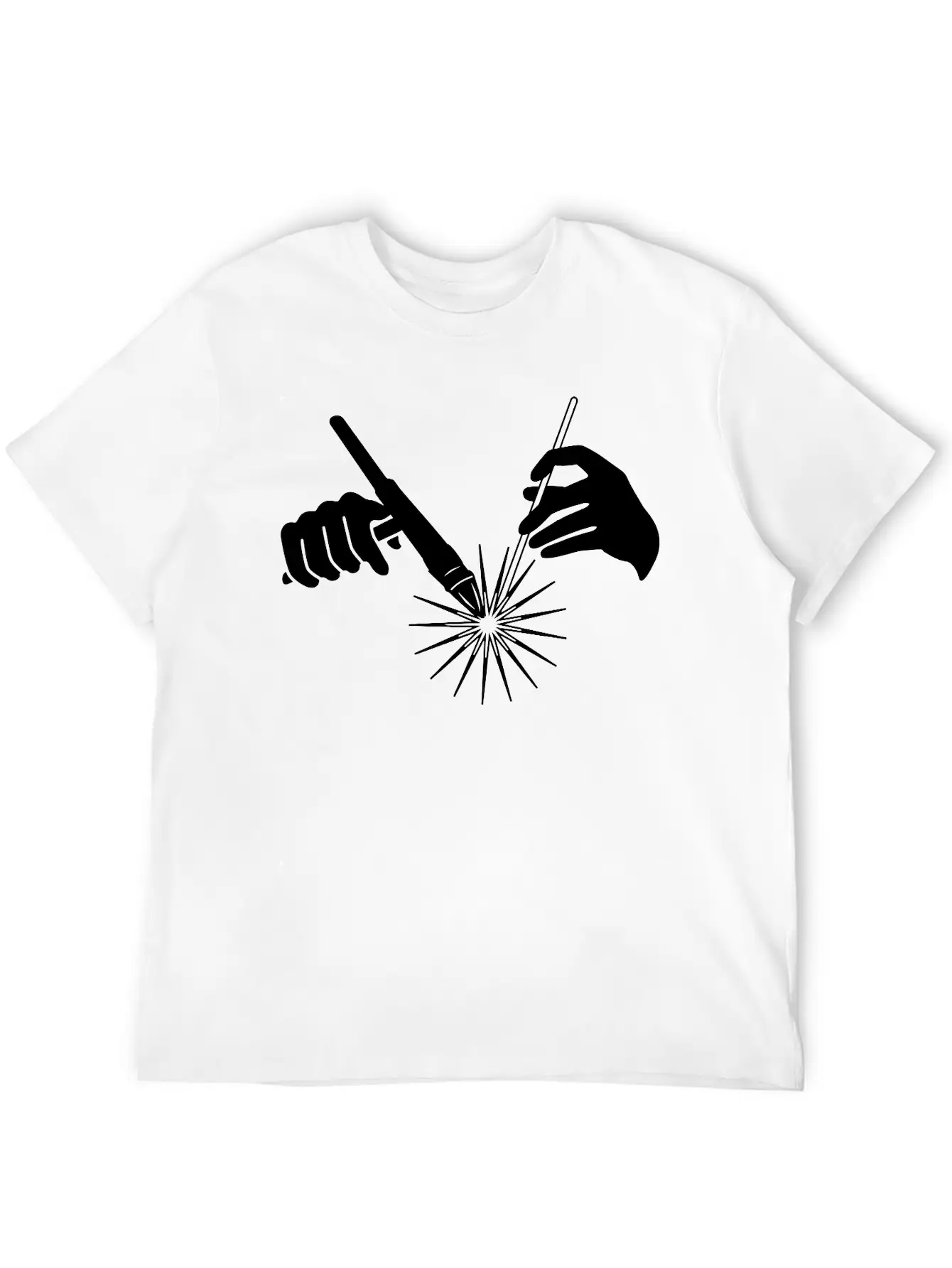 Welder Hands Welding Metal Essential Cotton Tee For Daily Outfits – Unisex Style