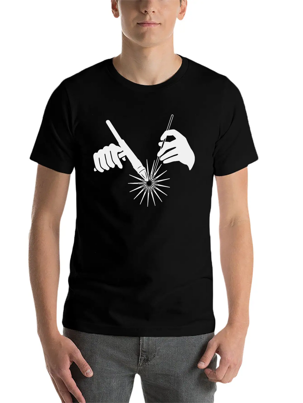 Welder Hands Welding Metal Essential Cotton Tee For Daily Outfits – Unisex Style