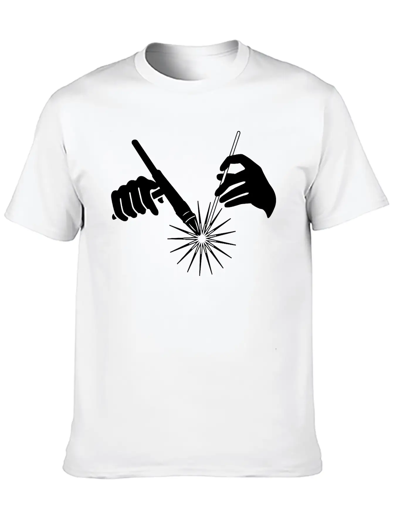 Welder Hands Welding Metal Essential Cotton Tee For Daily Outfits – Unisex Style