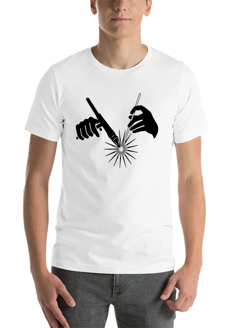 Welder Hands Welding Metal Essential Cotton Tee For Daily Outfits – Unisex Style