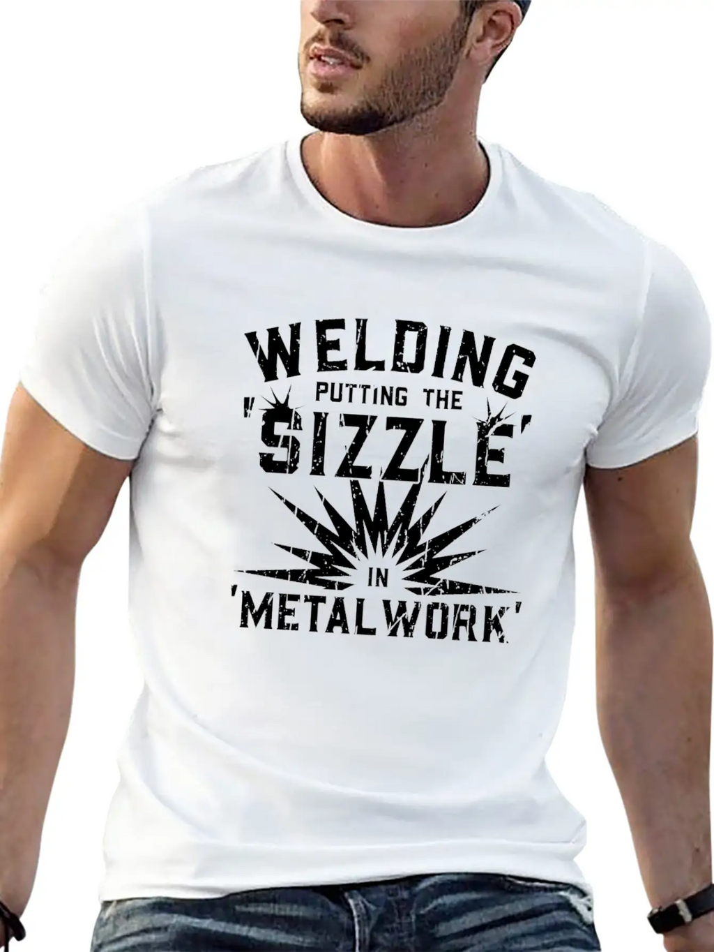 Welding: Putting The 'sizzle' In 'metalwork' - Breathable Soft Cotton T-Shirt – Timeless Casual Look