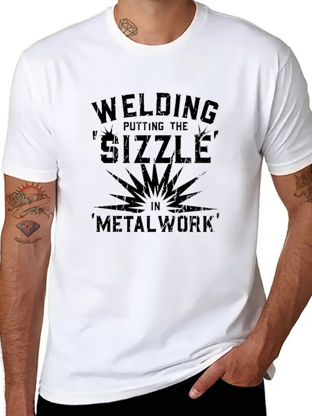 Welding: Putting The 'sizzle' In 'metalwork' - Breathable Soft Cotton T-Shirt – Timeless Casual Look