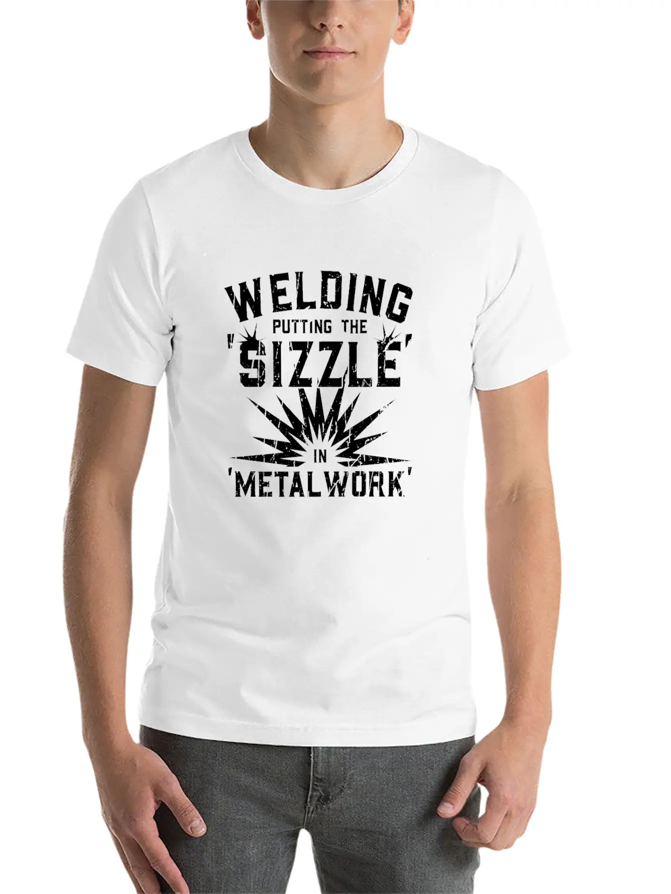 Welding: Putting The 'sizzle' In 'metalwork' - Breathable Soft Cotton T-Shirt – Timeless Casual Look