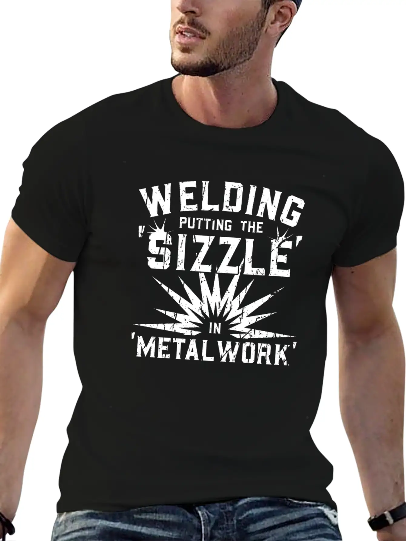 Welding: Putting The 'sizzle' In 'metalwork' - Breathable Soft Cotton T-Shirt – Timeless Casual Look