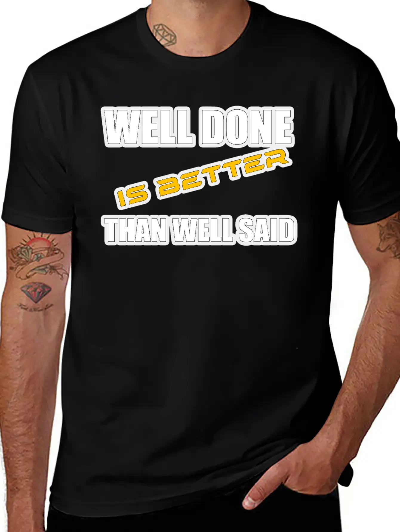 WELL DONE IS BETTER THAN WELL SAID TSHIRT Unisex Casual T-Shirt – Clean Design For Daily Comfort
