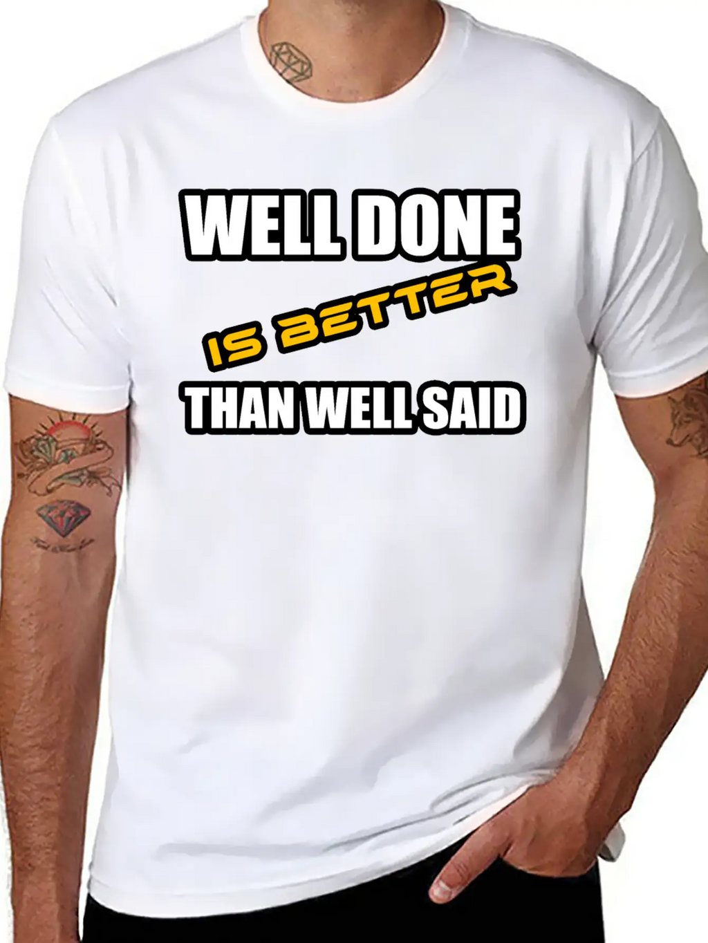 WELL DONE IS BETTER THAN WELL SAID TSHIRT Unisex Casual T-Shirt – Clean Design For Daily Comfort