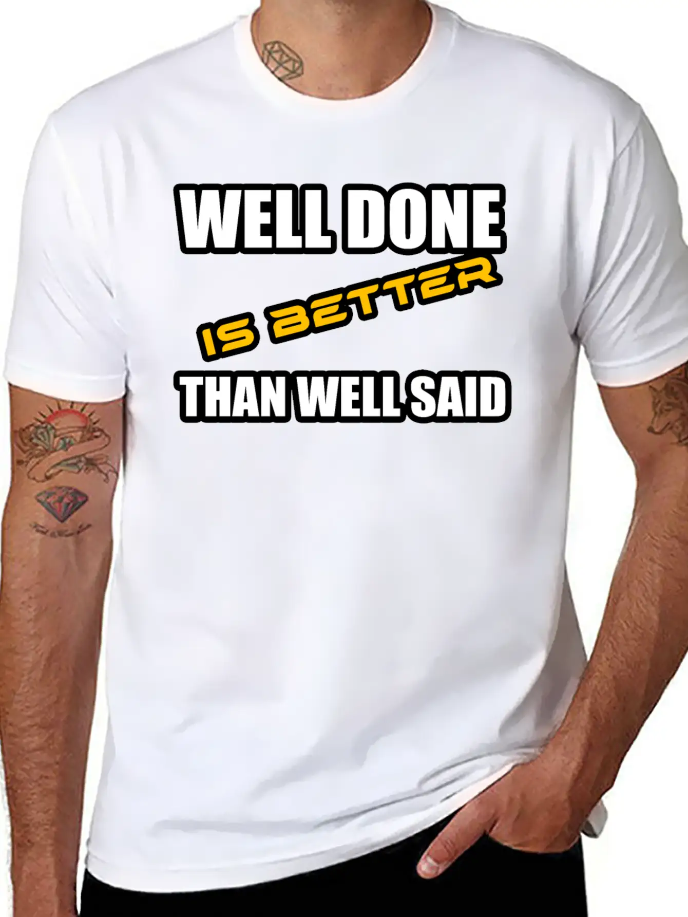 WELL DONE IS BETTER THAN WELL SAID TSHIRT Unisex Casual T-Shirt – Clean Design For Daily Comfort