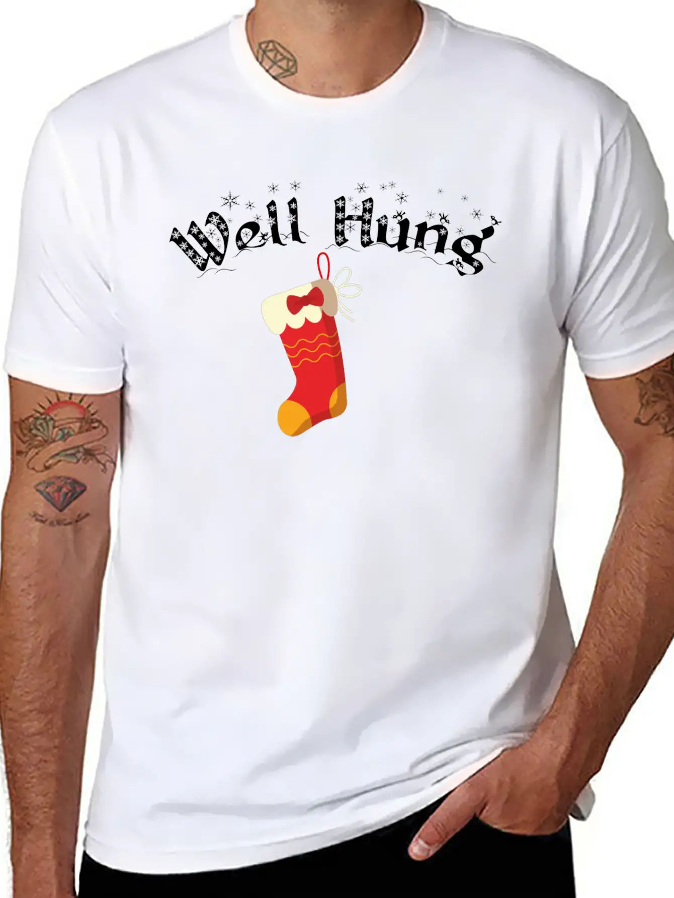Well Hung Christmas Shirt Breathable Soft Cotton T-Shirt – Timeless Casual Look