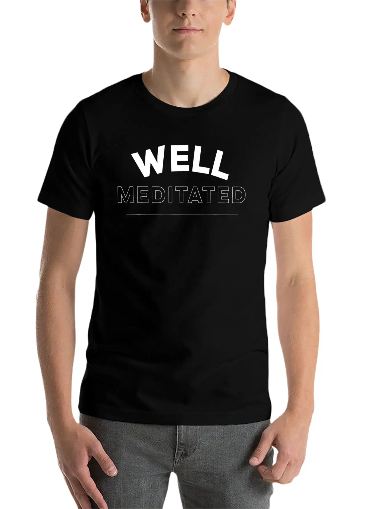 Well Meditated Mindfulness Yoga Unisex Casual T-Shirt – Clean Design For Daily Comfort
