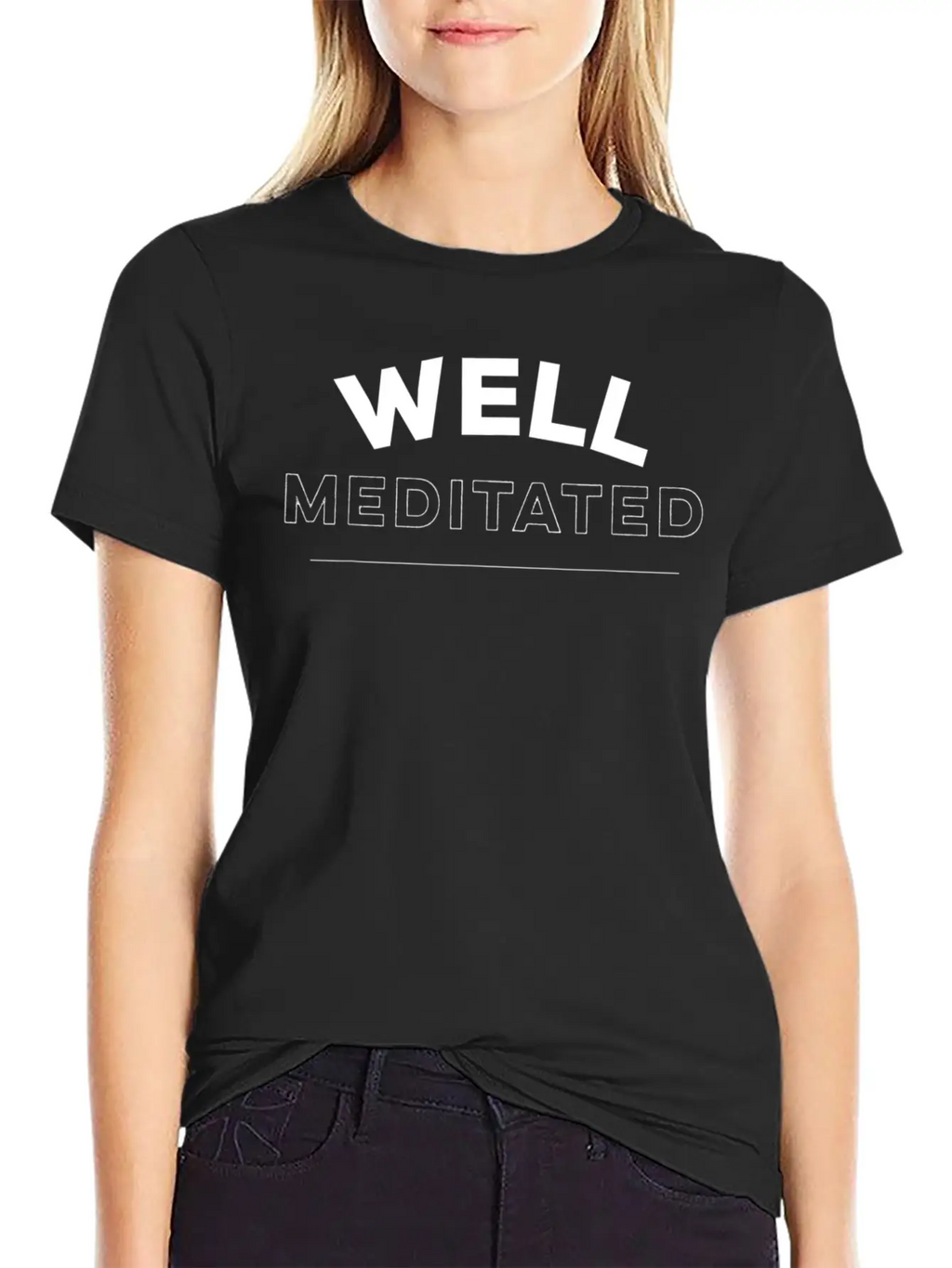 Well Meditated Mindfulness Yoga Unisex Casual T-Shirt – Clean Design For Daily Comfort