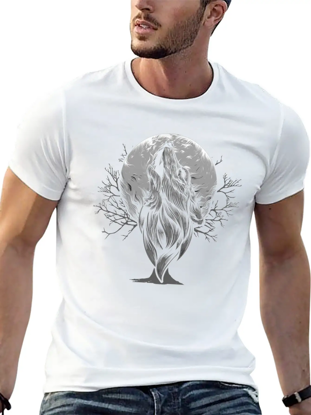 Werewolf Wolf Full Moon Gifts Stylish Everyday T-Shirt – Unisex Basic Cotton Tee