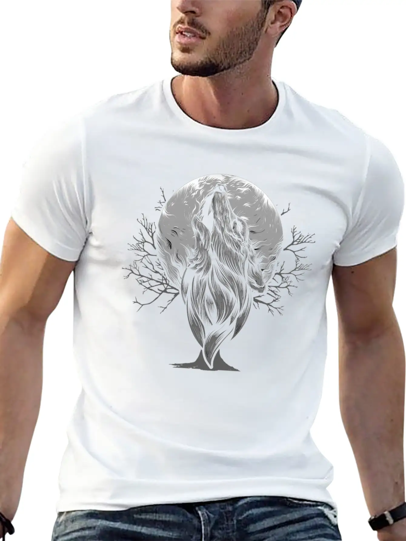 Werewolf Wolf Full Moon Gifts Stylish Everyday T-Shirt – Unisex Basic Cotton Tee
