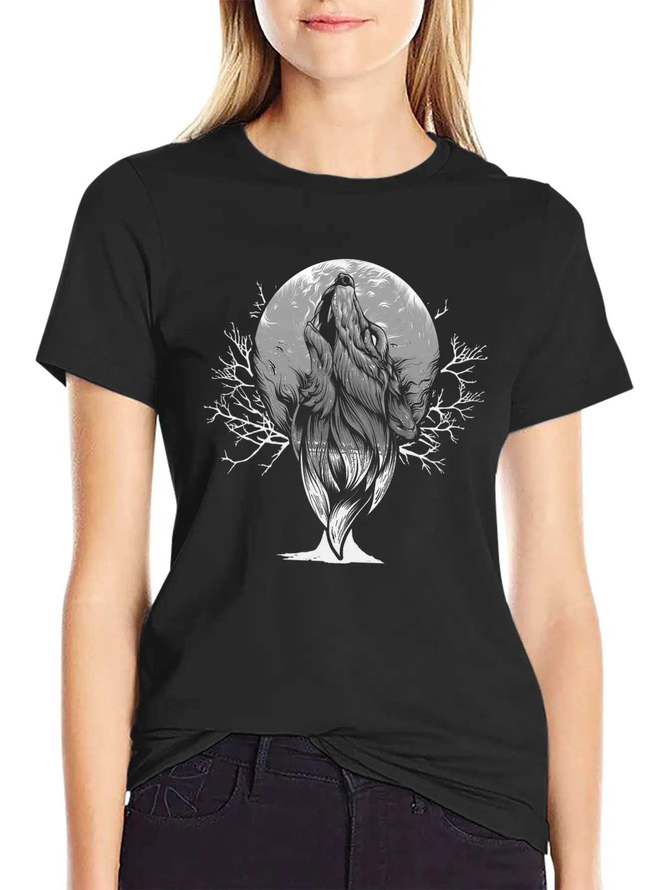 Werewolf Wolf Full Moon Gifts Stylish Everyday T-Shirt – Unisex Basic Cotton Tee