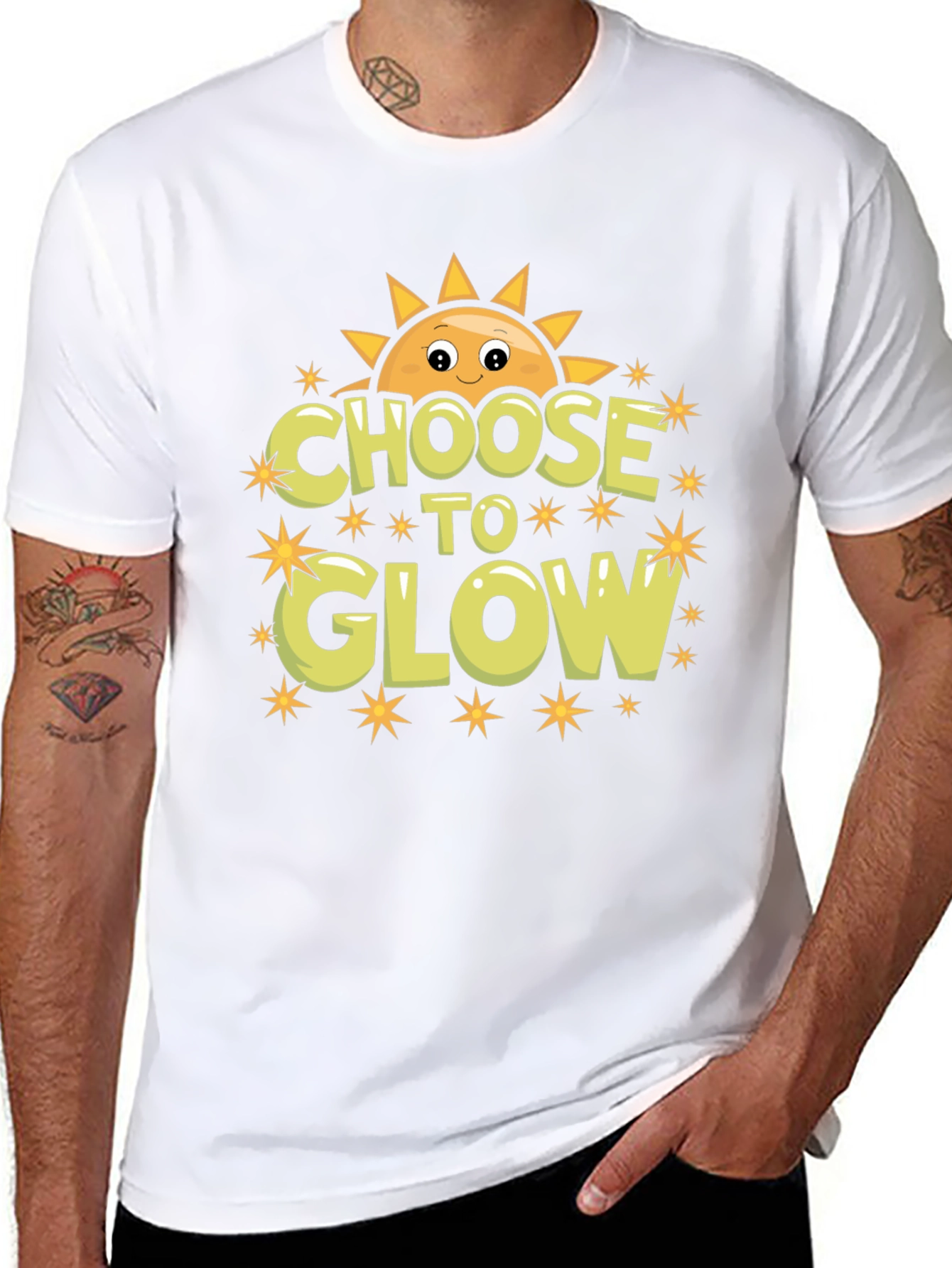 Choose to Glow Graphic T-Shirt - Sunshine Design