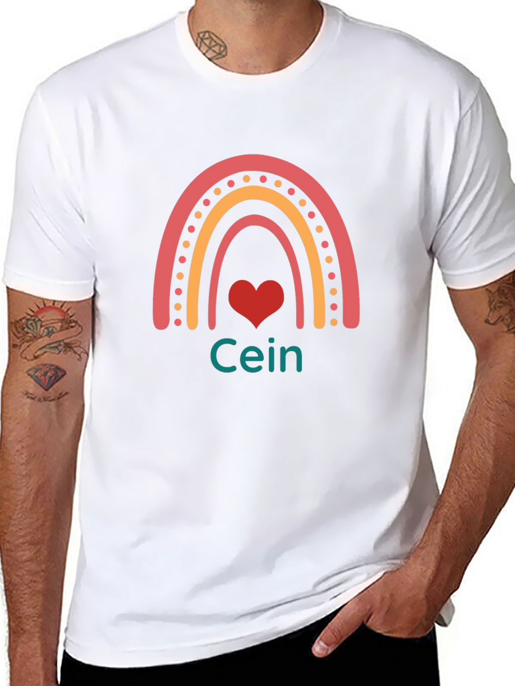 Rainbow Heart Personalized T-Shirt