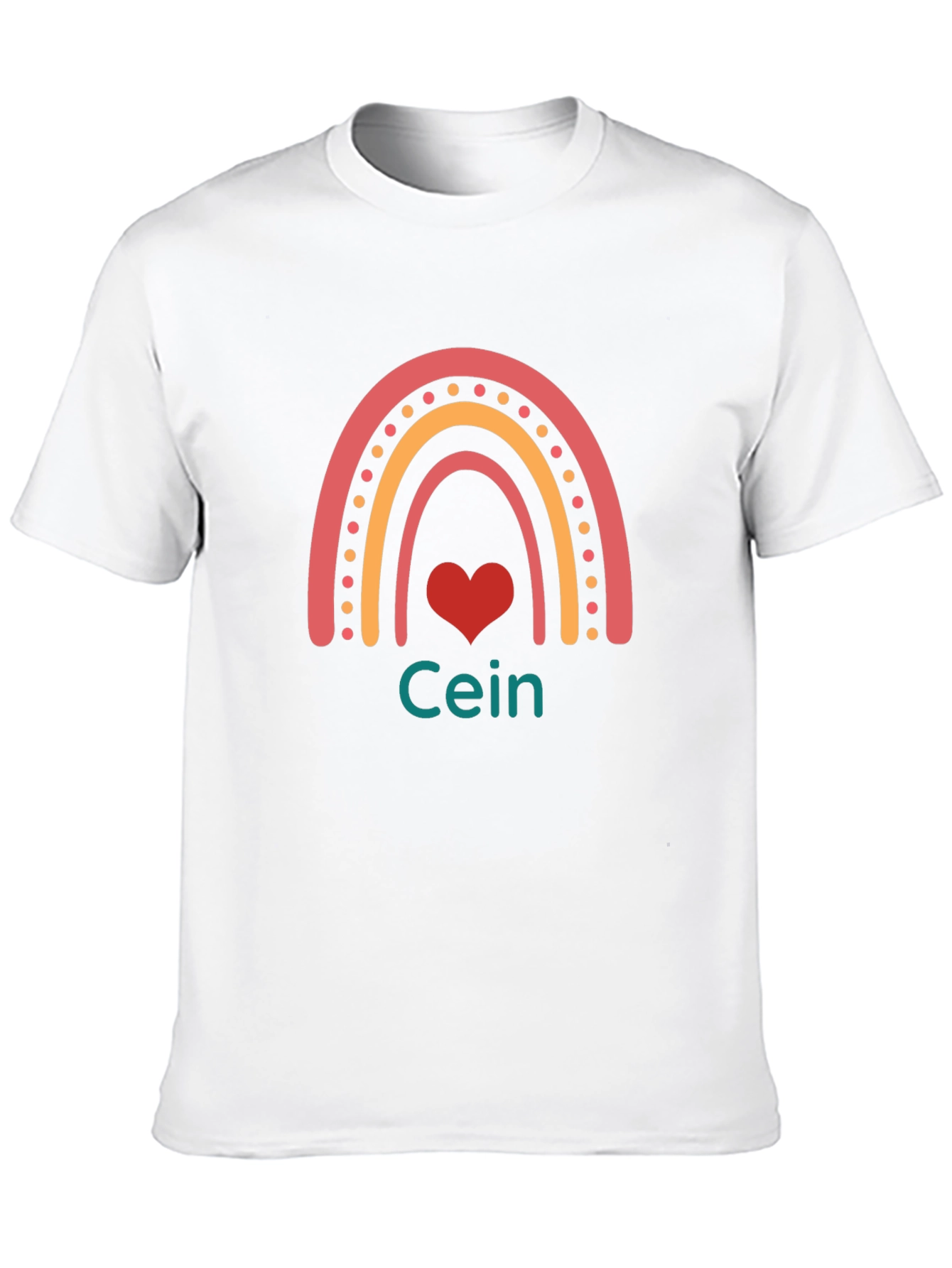 Rainbow Heart Personalized T-Shirt