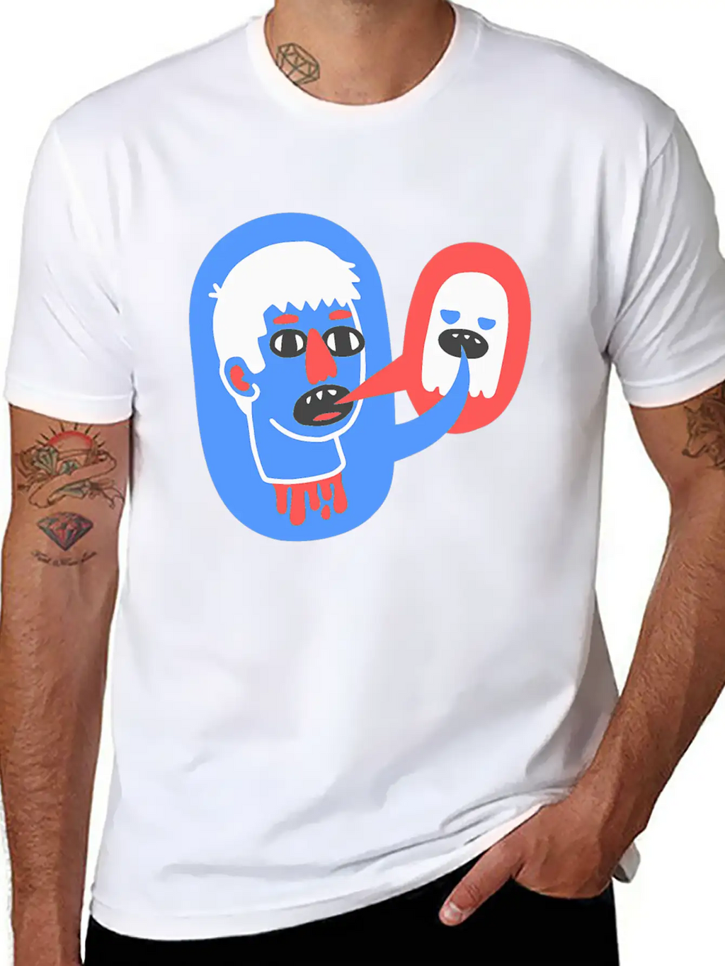 What The Lost Head Said Skull Creepy Scary Casual Graphic T-Shirt – Simple And Comfortable Daily Wear