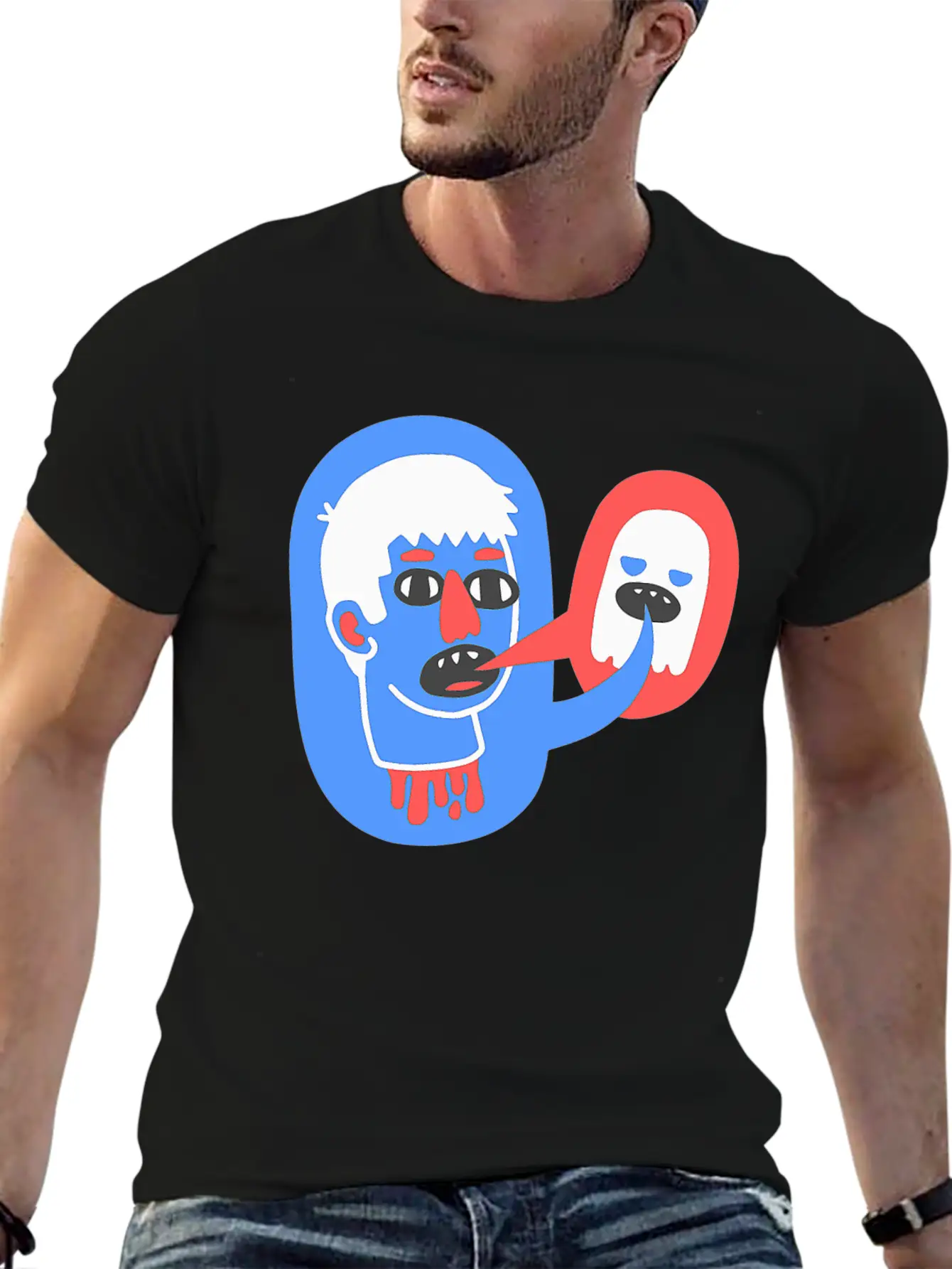 What The Lost Head Said Skull Creepy Scary Casual Graphic T-Shirt – Simple And Comfortable Daily Wear