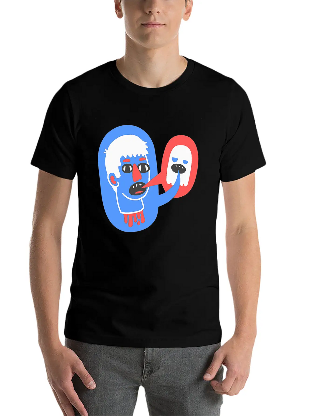 What The Lost Head Said Skull Creepy Scary Casual Graphic T-Shirt – Simple And Comfortable Daily Wear