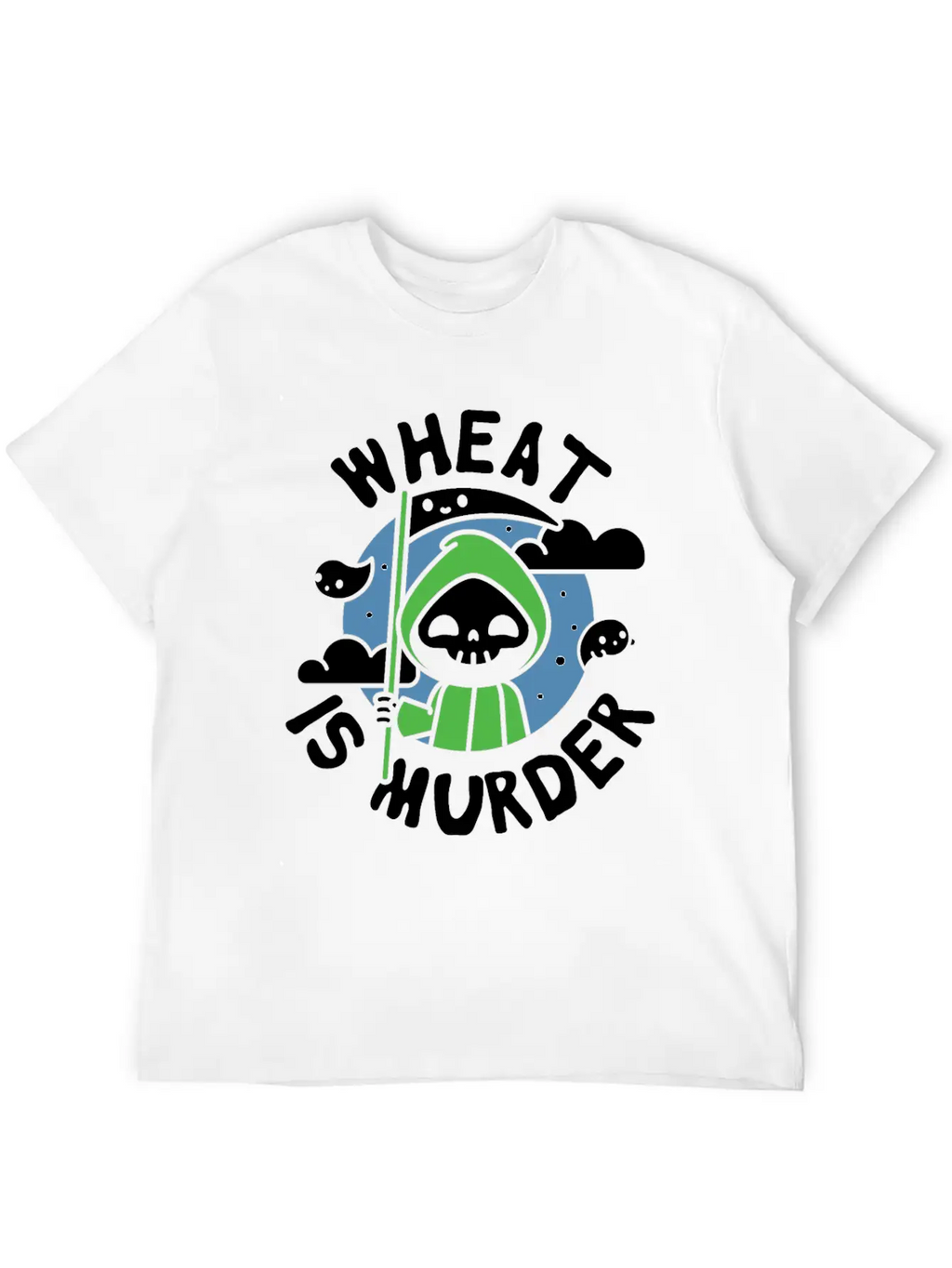 Wheat Is Murder Celiac Disease Awareness Month Breathable Soft Cotton T-Shirt – Timeless Casual Look