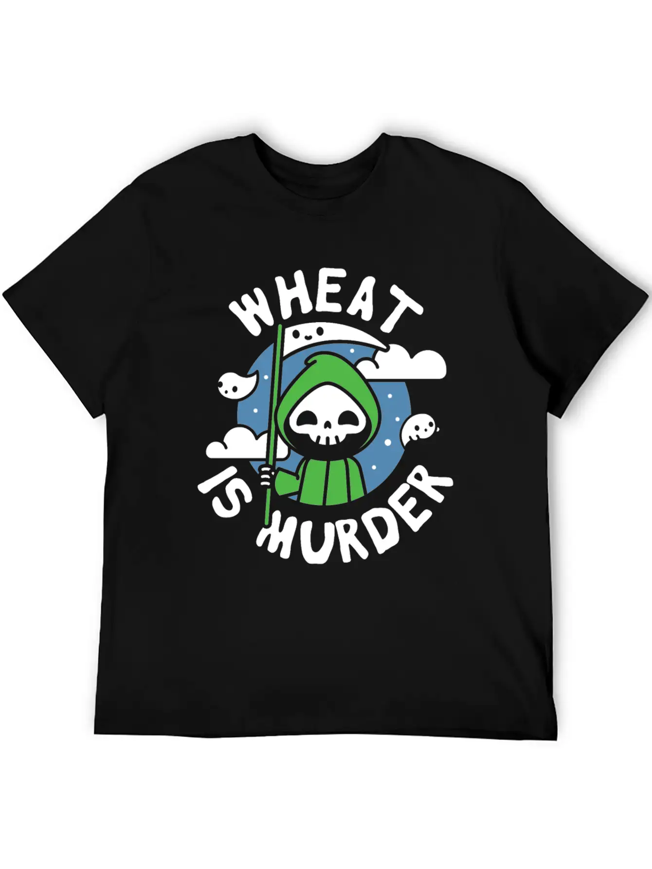Wheat Is Murder Celiac Disease Awareness Month Breathable Soft Cotton T-Shirt – Timeless Casual Look