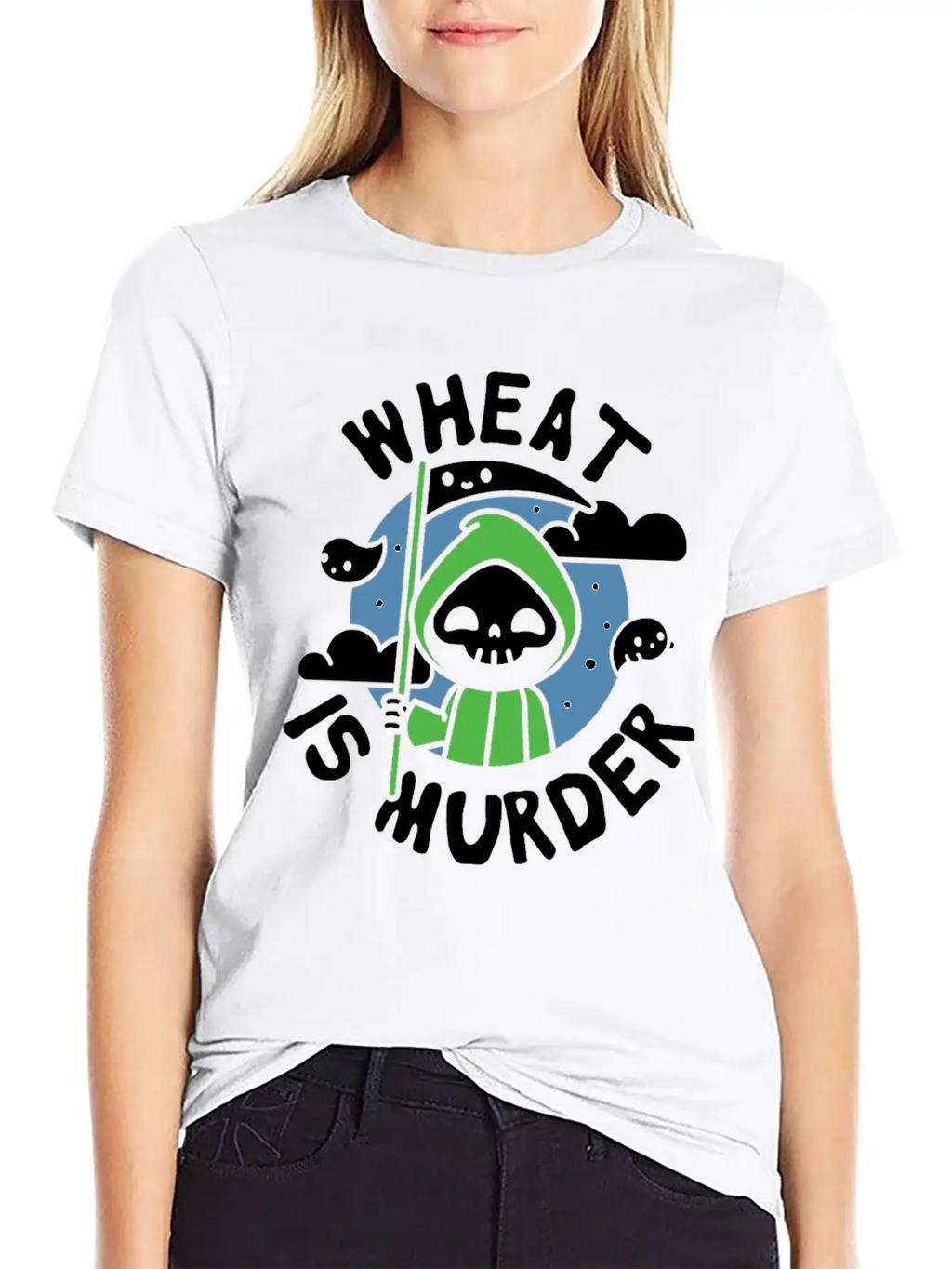 Wheat Is Murder Celiac Disease Awareness Month Breathable Soft Cotton T-Shirt – Timeless Casual Look