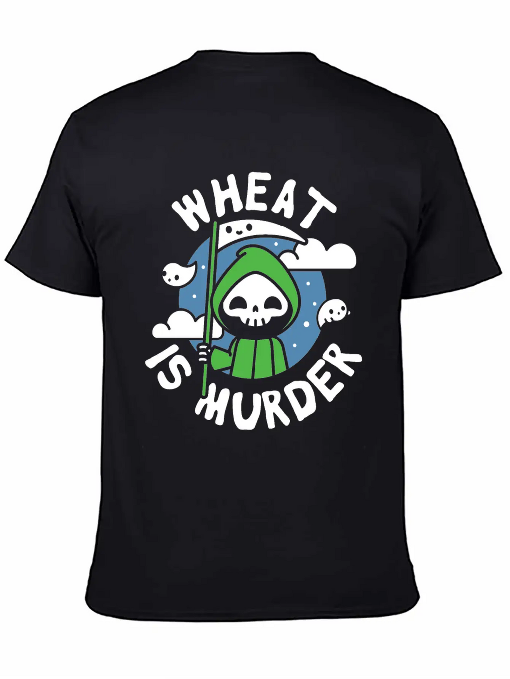 Wheat Is Murder Celiac Disease Awareness Month Breathable Soft Cotton T-Shirt – Timeless Casual Look