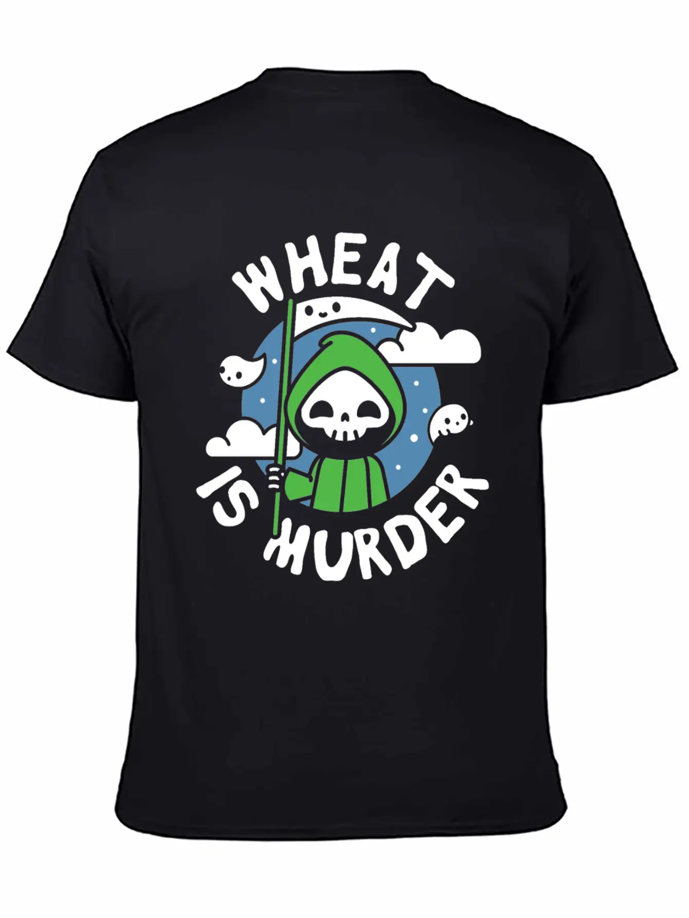 Wheat Is Murder Celiac Disease Awareness Month Breathable Soft Cotton T-Shirt – Timeless Casual Look