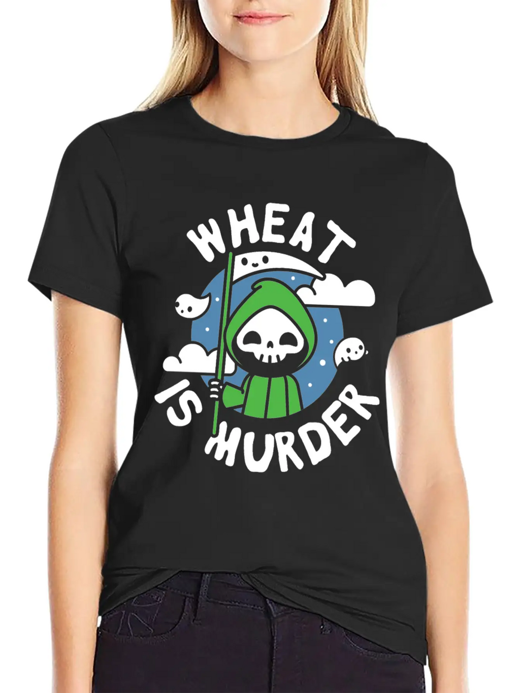 Wheat Is Murder Celiac Disease Awareness Month Breathable Soft Cotton T-Shirt – Timeless Casual Look